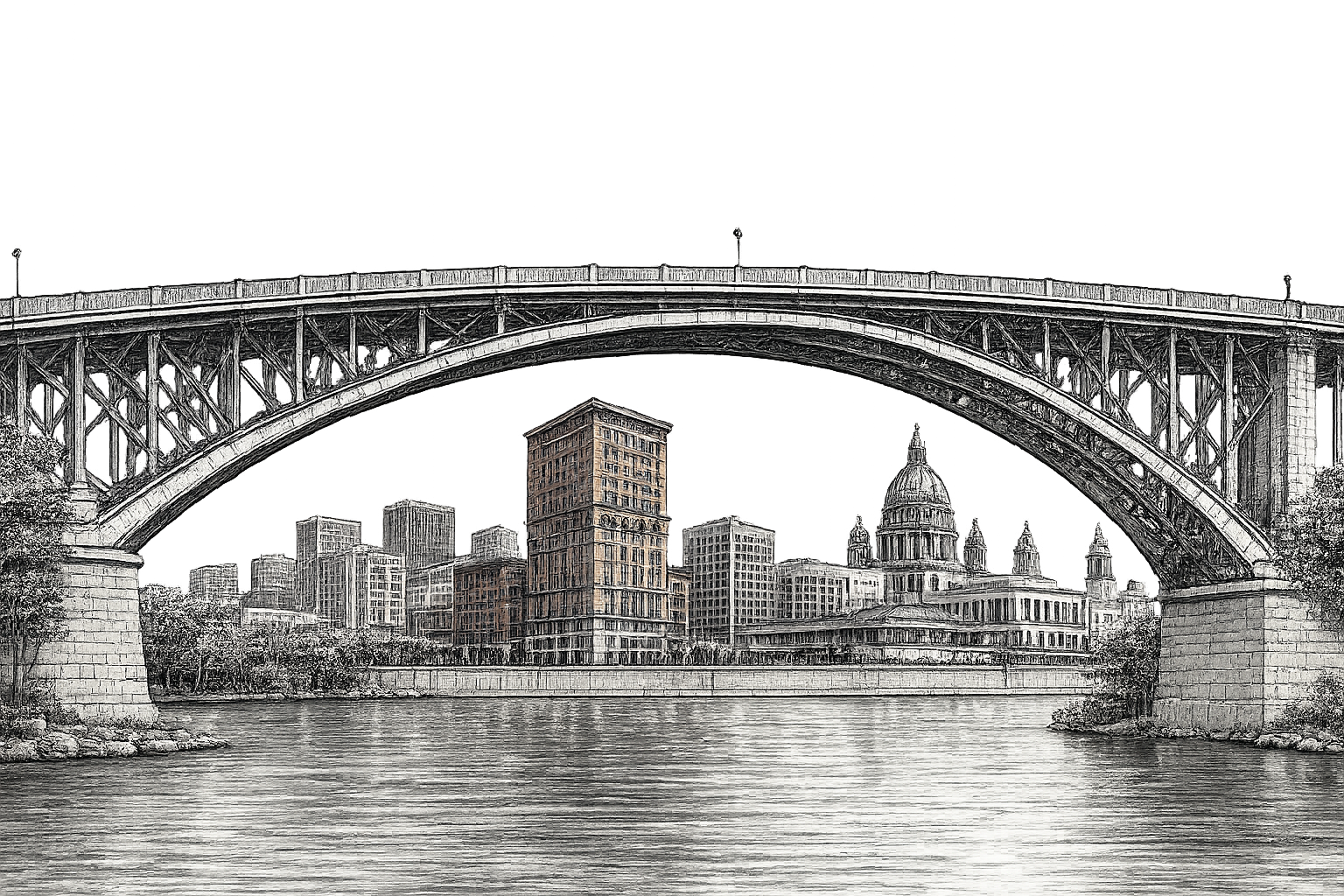 Twin Cities High Bridge Graphic